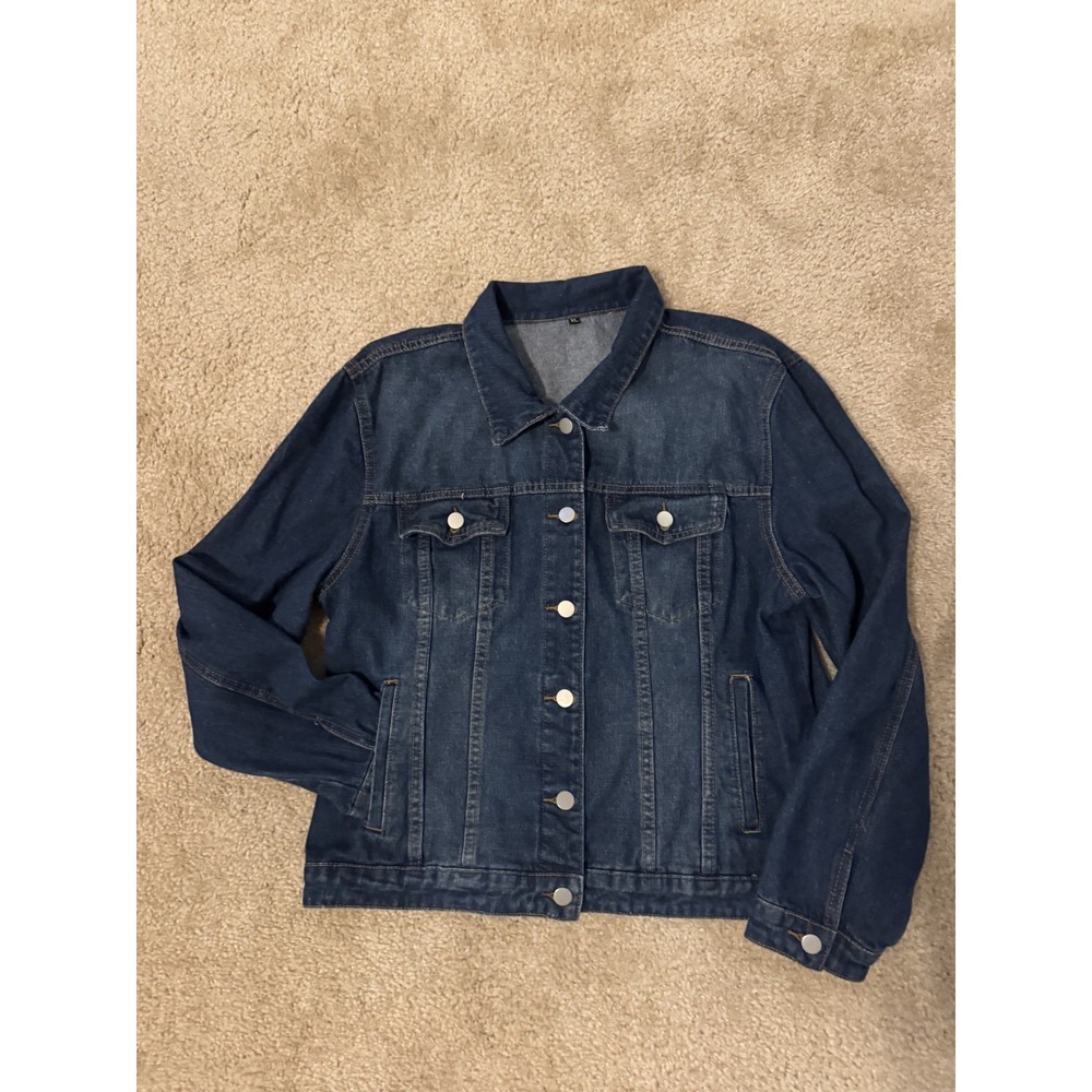 Women's Dark Wash Denim Jacket Size XL